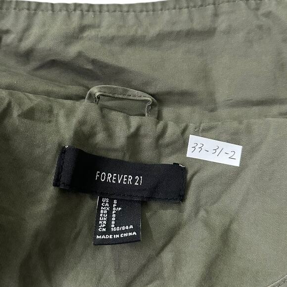 Forever 21 Army Green Military Jacket Women's Size Small | 33-21-2 - Picture 3 of 5